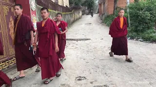 काठमान्डू को दृश्य हेर्न .Tergar Monastery hill to down walking tour