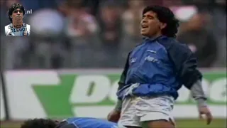 El calentamiento más famoso del mundo. Precalentamiento Maradona - Bayern vs Nápoles - GRACIAS D10S