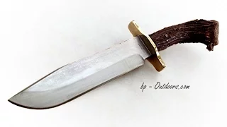 Custom Knife Making - Stag Handle Bowie Knives - 9 inch 5160 Blade Stock