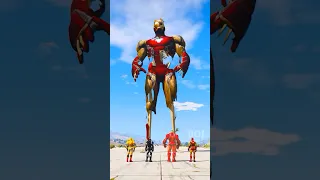 GTA V : IRONMAN VS GIANT ZOMBIE IRONMAN MATCH, WHO IS THE POWERFUL ? 🔥 #shorts #gta5