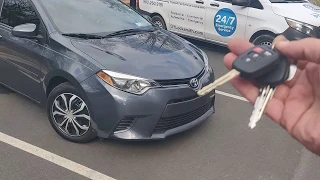 Toyota Corolla 2015 lost Car Key Replacement DY LOCKSMITH Charlotte NC (980)260-9191