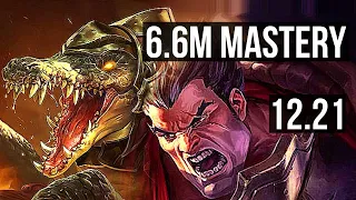 RENEKTON vs DARIUS (TOP) | 6.6M mastery, 1700+ games, 10/2/14, Legendary | KR Master | 12.21