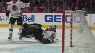 Crawford takes Weber one-timer right off the head