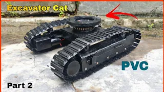 How to make Cat 390d RC Excavator Legs made entirely of PVC - How to Make a Model Excavator