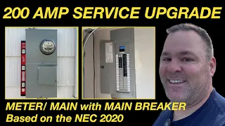 Upgrading an electrical service to 200A for Tesla EV Charger | Overhead Electrical Service | 4K