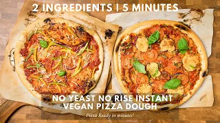 No Yeast Vegan Pizza Dough - 2 Ways | Gluten Free, Oil Free Options