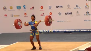 Almaty 2014 Women 58 kg Yenny Fernanda Alvarez Caicedo 125 kg clean and jerk