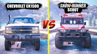 Chevrolet CK1500 vs All Scout Vehicles (speed challenge) - SnowRunner