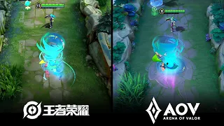 AOV x HOK : Skin Effects Comparison ( Zata, Shangguan Wan'er )