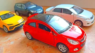 Driving cars by hand on the windowsill | small cars from welly cars | welly cars collection