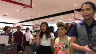 Saw this child Singing at SM Department Store Sta Rosa earlier