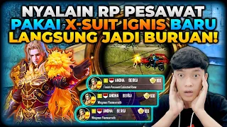 EKSPERIMEN NYALAIN RP DI PESAWAT DAN PAKAI XSUIT IGNIS JADI BURUAN MUSUH MATCH KERAS!! - PUBG MOBILE