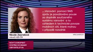 TV Nova - Varovné SMS pomocí Mobilního rozhlasu