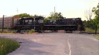 NS DL22 with NS 850 and NS 6197 Working at the NS South Yard in Lafayette, Indiana