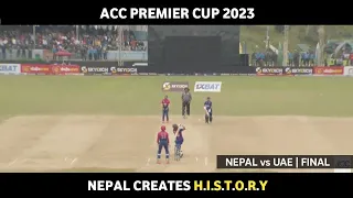 Nepal Qualify For Asia Cup 2023 | Nepal vs UAE Final | ACC Premier Cup Final | Post Match Analysis