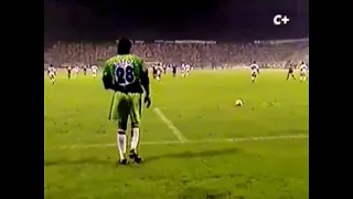 Gianluigi Buffon vs Widzew Lodz 1997/98 away 1st UCL appearance (UCL QUALIFYING)