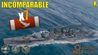 Battleship Incomparable 7 Kills & 199k Damage | World of Warships Gameplay