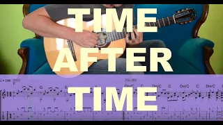 TIME AFTER TIME (Cyndi Lauper) Fingerstyle Guitar Tutorial by David Plate