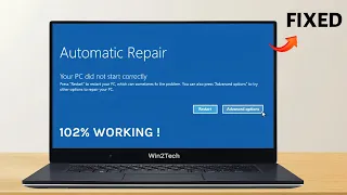 How To Fix Automatic Repair Loop in Windows 10 & 11 | Startup Repair Couldn't Repair Your PC (2024)