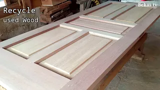 Making Solid Wooden Door from used wood