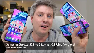 Samsung Galaxy S22 vs S22+ vs S22 Ultra Vergleich
