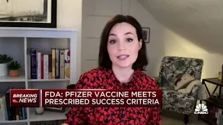 FDA: Pfizer's Covid-19 vaccine meets prescribed success criteria