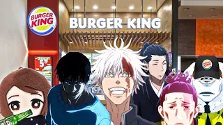 jujutsu Kaisen characters at burgerking