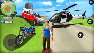 Ambulance, Helicopter and Bike Driving in Open World Game - Go to Town 6 - Android Gameplay