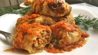 ПОСТНЫЕ ГОЛУБЦЫ с гречкой и грибами ОЧЕНЬ ВКУСНЫЕ И СОЧНЫЕ (рецепт голубцов из пекинской капусты)