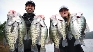 GIANT CRAPPIE BEATDOWN! Our First Time Catching SLABS with LIVESCOPE! + One in a MILLION Fish Catch!