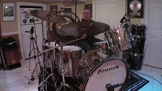 FIRE / (YOU SAY YOU'RE GONNA LEAVE ME) /JOHN BONHAM DRUM COVER ON A 70'S LUDWIG STAINLESS STEEL KIT