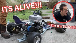 Our 390cc GoKart Is ALIVE!! (SO LOUD)