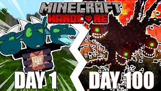 I Survived 100 DAYS of a WITHER STORM in HARDCORE Minecraft!