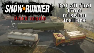 Snowrunner: Hard mode. Save all fuel from mission trailers.