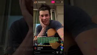 Shawn Mendes Instagram Live Stream / 3 July , 2018
