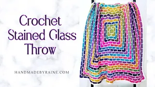 How to crochet Stained Glass Throw 🔸️🔹️