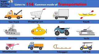 +100 kinds of transportation and vehicles names in english (videoscribe whiteboard animation)