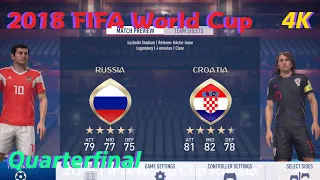 FIFA 18 Gameplay [PS5 4K] 2018 FIFA WORLD CUP Quarterfinal-Russia vs Croatia [EA SPORTS]