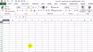 Excel Lesson 26 - Autofit Cell Content