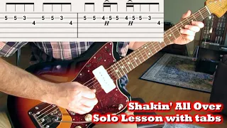 Shakin' All Over Guitar solo lesson - tabs and backing track