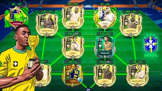 I Made Best Ever Brazil Legends Squad!! R9, Pele, Kaka - FIFA Mobile