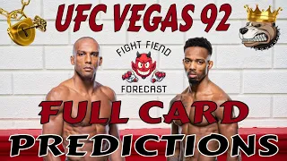 UFC VEGAS 92 FULL CARD PREDICTIONS | BARBOZA VS MURPHY