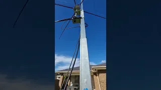 NBS mast antenna lowering/raising with cordless drill