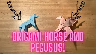 How to make an origami horse and Pegasus!