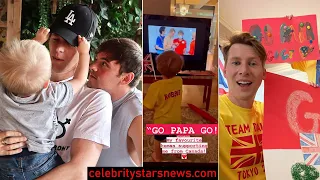 Tom Daley's Son and Husband Cute Reaction To His Olympic Medals (Video) 2021