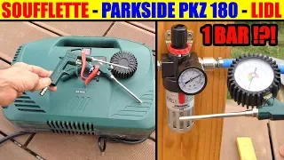 Lidl compresseur parkside pkz 180 - test soufflette  compressor kompressor compressore