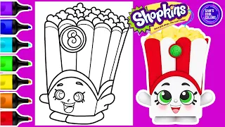 Coloring Shopkins Poppy Corn Coloring Book Page | Art Markers