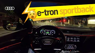 Audi e-tron Sportback 55 quattro POV Night Drive in Lausanne