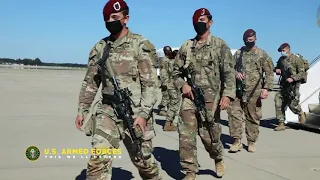 U.S. Army Airborne 82nd Division Paratroopers Redeploy - Military Exercise and Training