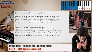 🎹 Watching The Wheels - John Lennon Piano Backing Track with chords and lyrics